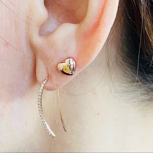 18K Solid Gold real diamonds